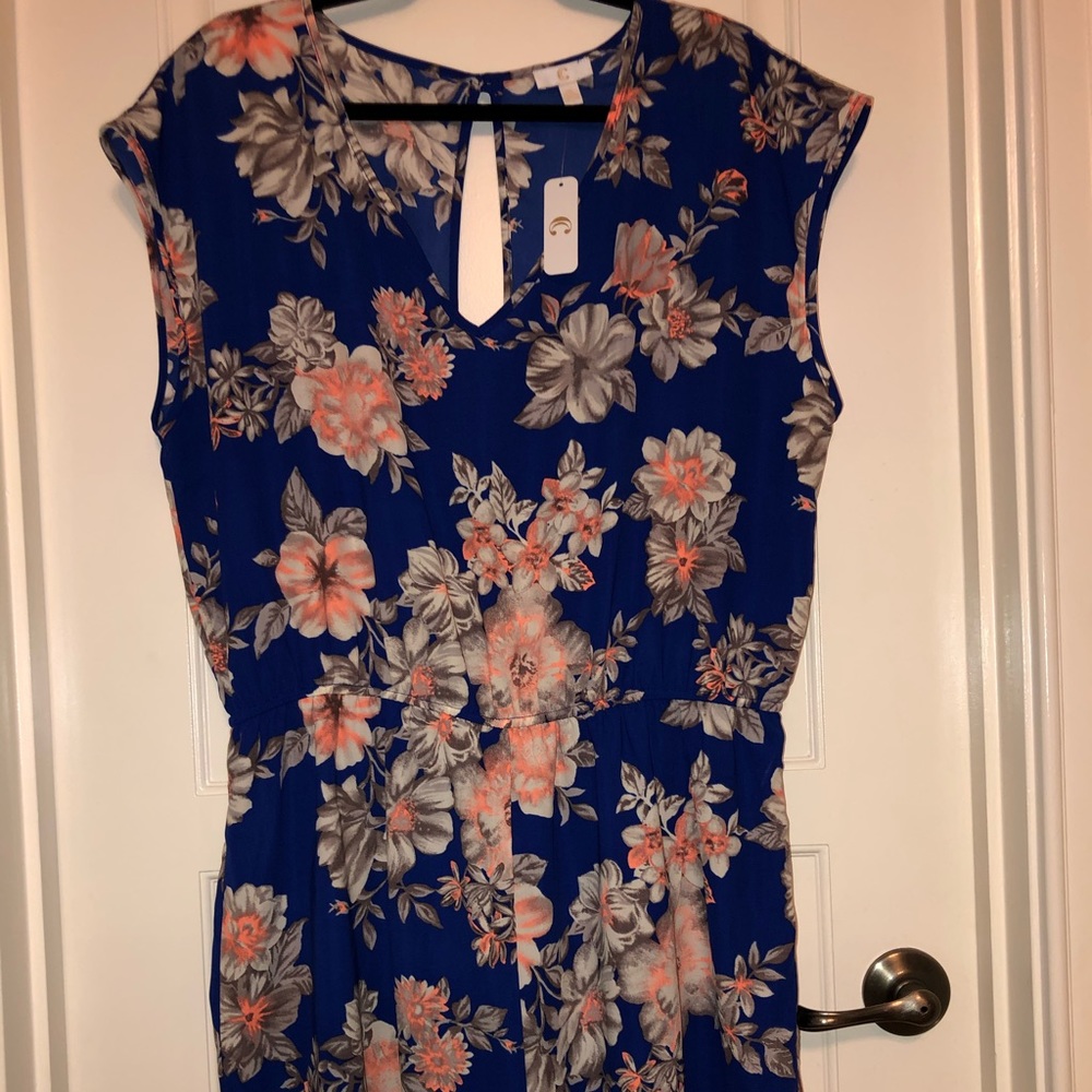 Blue Floral Romper